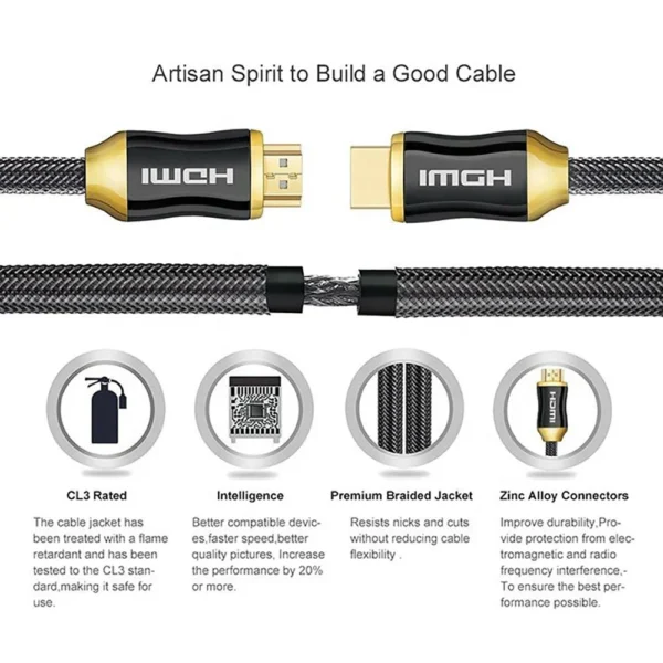 4k 18gbps Gold Plated Video Hdmi Cable