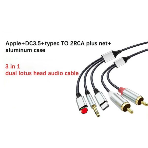 Type C to 2RCA Audio Cables