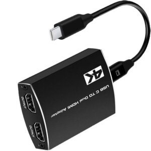 USB C to Dual HDMI Adapter