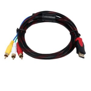 Red Yellow and White Cable to HDMI Cable