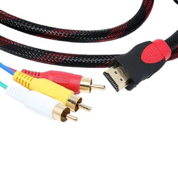 Red Yellow and White Cable to HDMI Cable